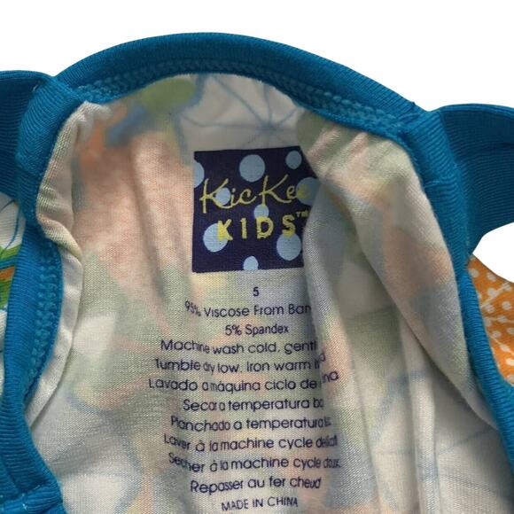 Kickee Pants Bamboo Beach Umbrella Flower Romper Size 5 - Picture 4 of 4